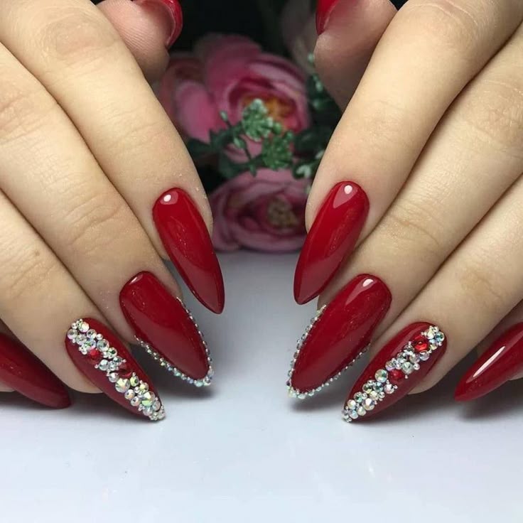 Sophisticated Red Summer Nails